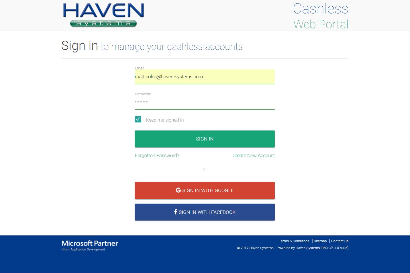 Cashless Payment Portal